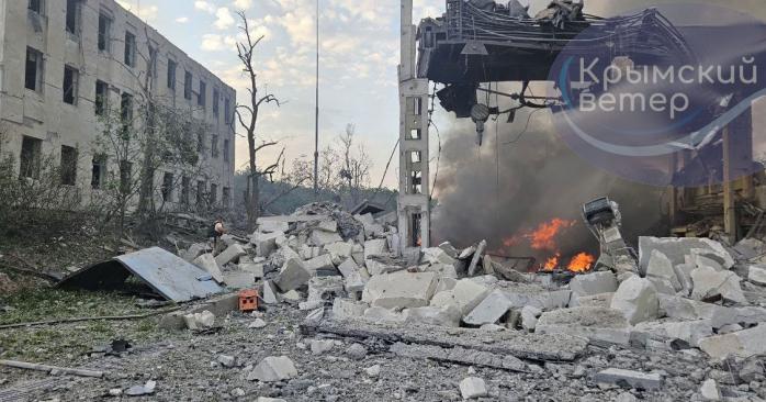Ракетний удар міг знищили склад з БпЛА Shahed. Фото: «Кримський вітер»