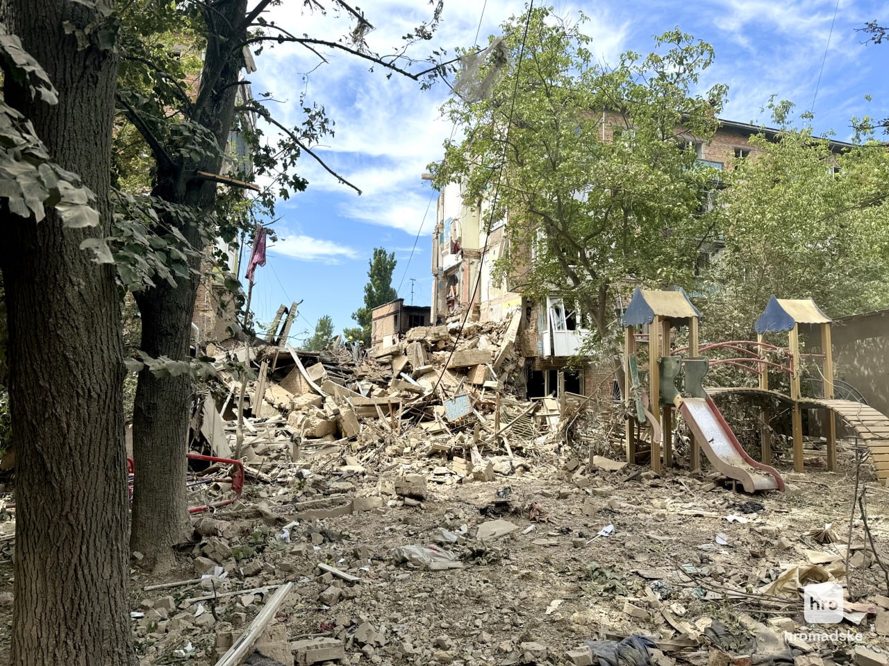 Руйнування у Шевченківському районі. Фото: «Громадське»