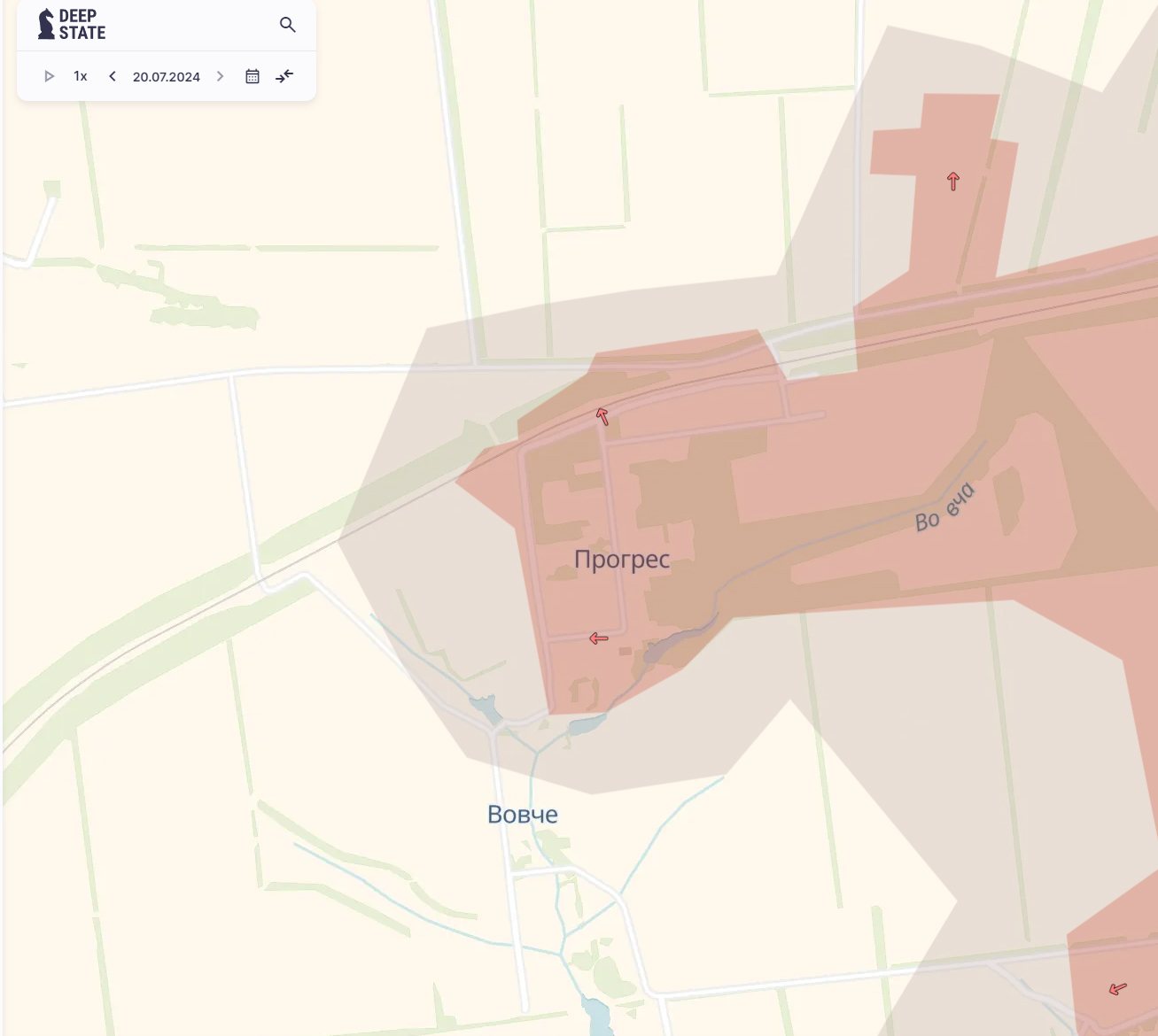 Росіяни окупували село Прогрес на Донеччині. Карта: DeepState