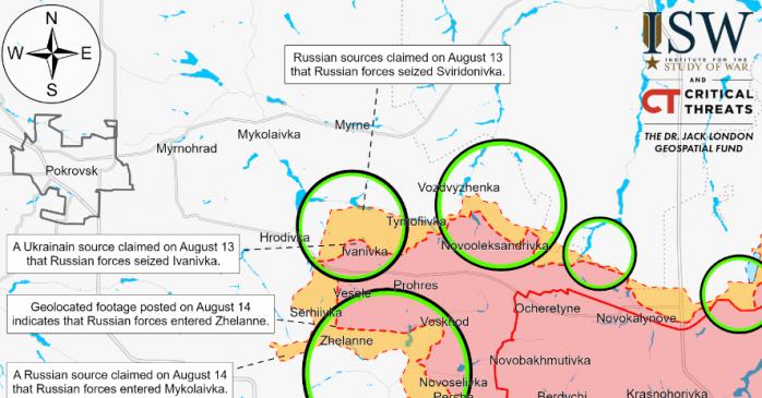 Окупанти просунулися на двох напрямках в Україні. Карта: ISW 