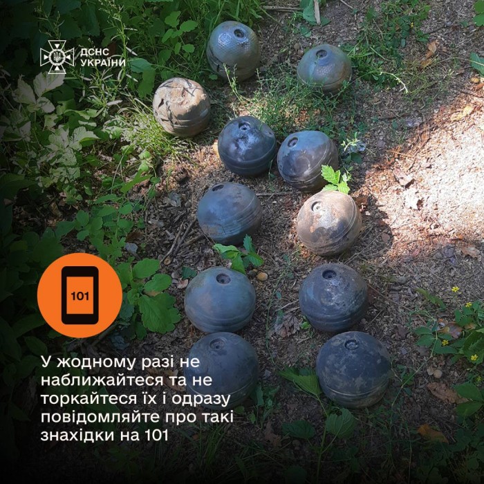 Сапери знищили десятки небезпечних «м’ячиків», фото: ДСНС