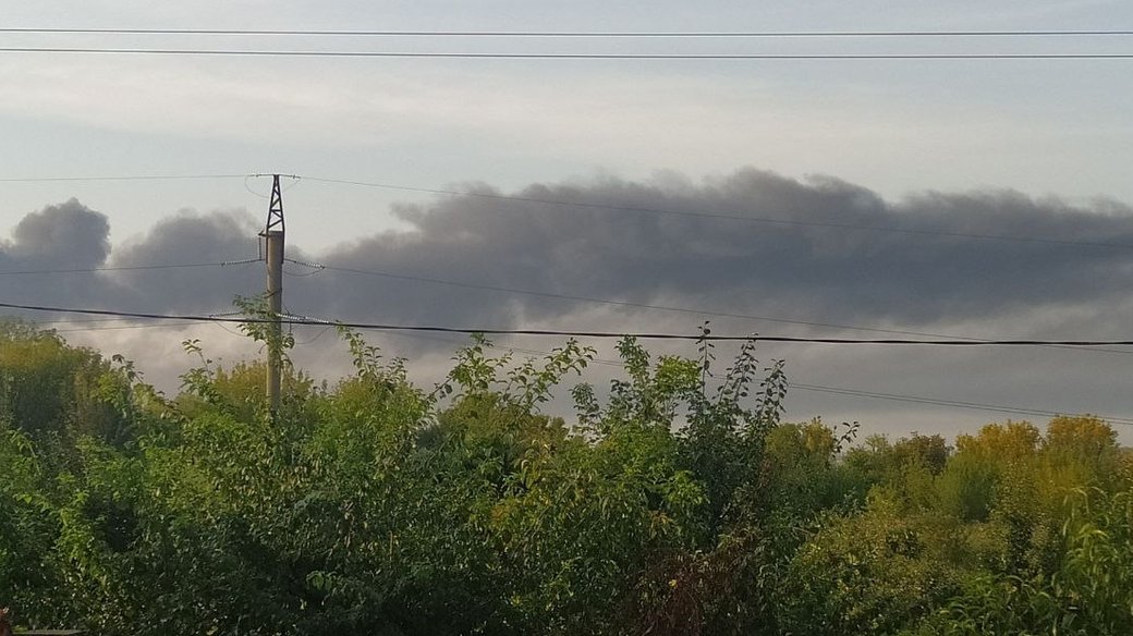 Пожежа виникла в Тернополі після атаки БпЛА. Фото: «Суспільне»
