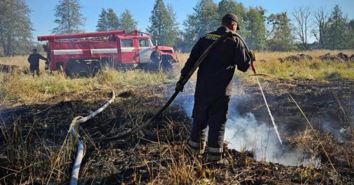 Ліквідація пожежі на торф’яниках на Чернігівщині, фото: ДСНС