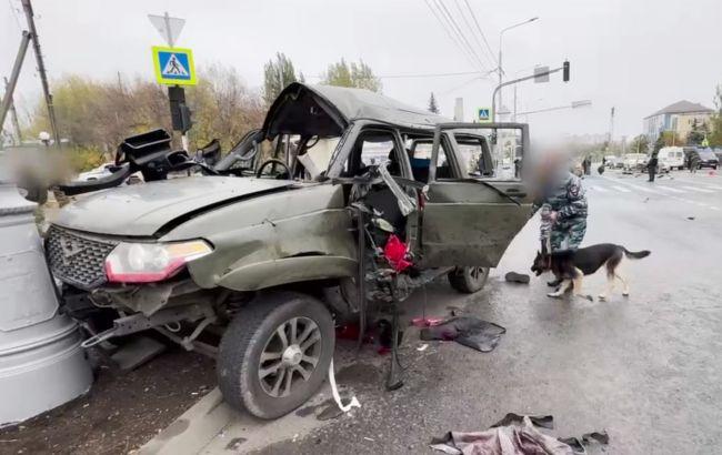 Авто підірвали у центрі Луганська. Скріншот з відео