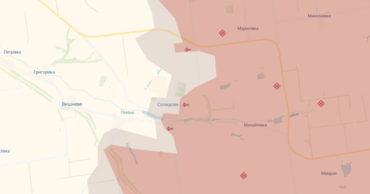 Армія рф просунулася на Донбасі. Фото: DeepState