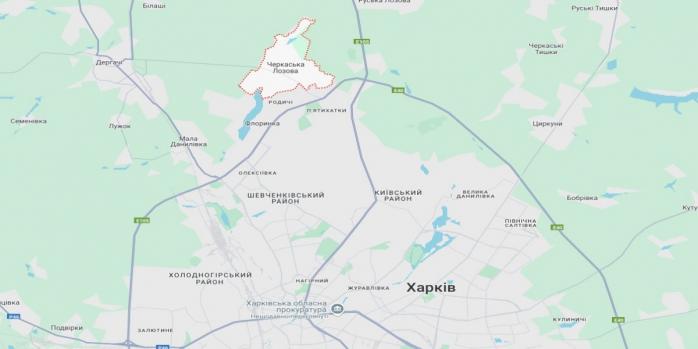 Российские захватчики продолжают обстреливать Харьковщину, карта: Google Maps