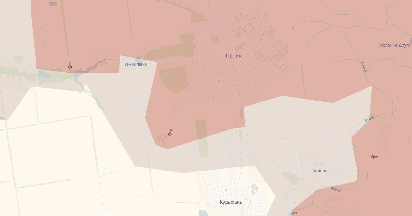 Окупанти мають успіхи на Донеччині. Карта: DeepState 