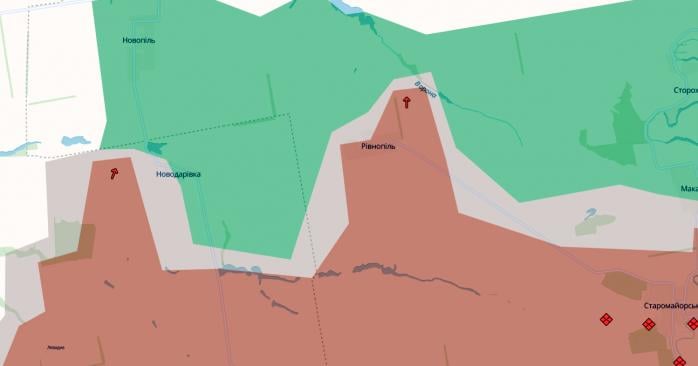 Армия рф оккупировала Ровнополь в Донецкой области. Карта: DeepState