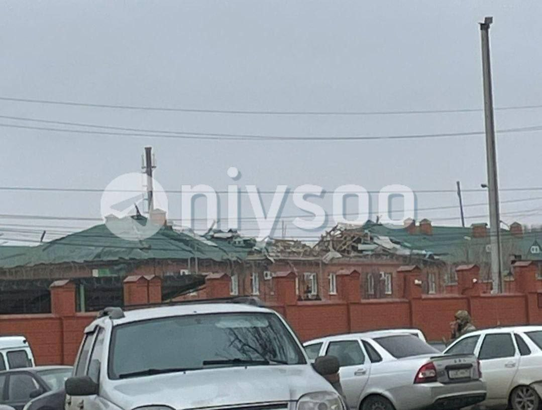 БпЛА атакував будівлю спецназу в Чечні. Фото: соцмережі