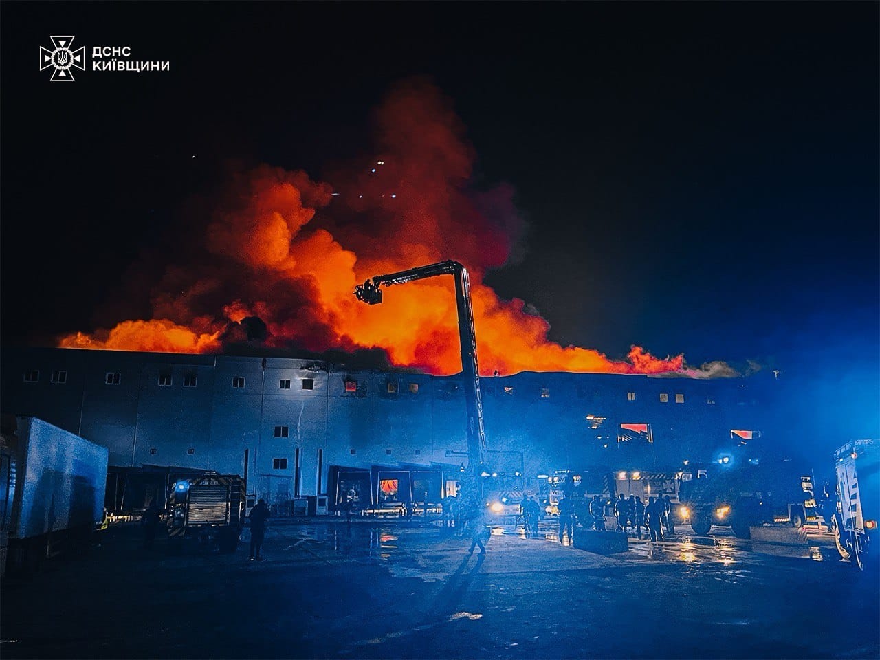 Пожежа на Київщині. Фото: ДСНС