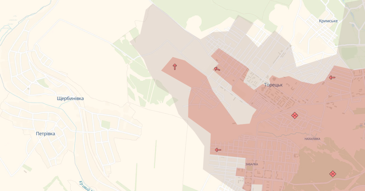 Бойові дії на Донбасі. Карта: DeepState