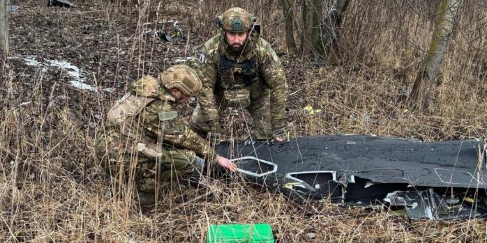 Остатки «Шахеда» обнаружили в Сумской области, фото: полиция Сумщины