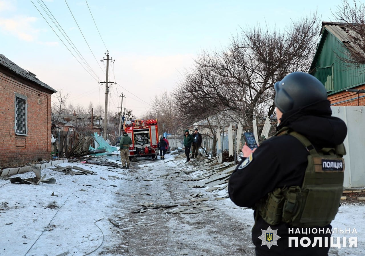 Російська армія обстріляла Слов’янськ. Фото: поліція