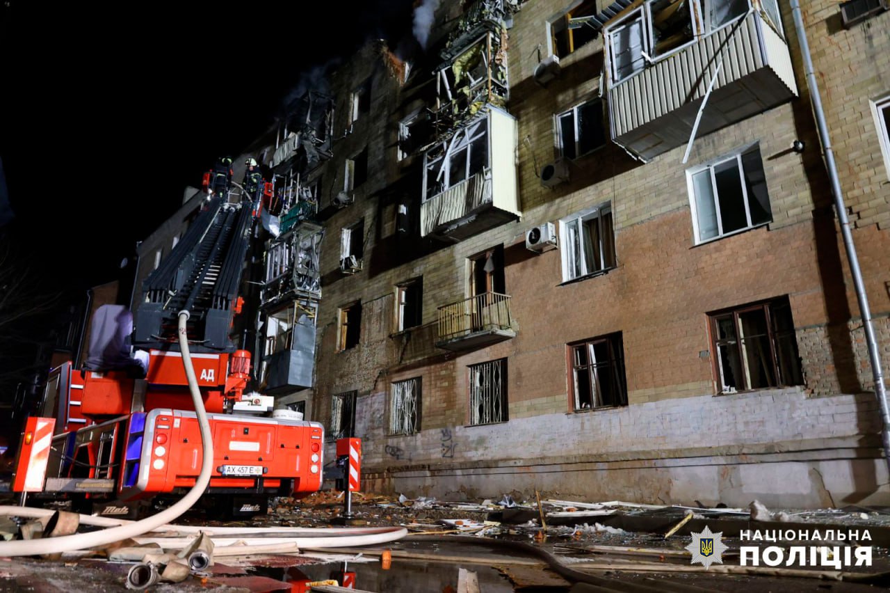 Руйнування у Харкові. Фото: Нацполіція