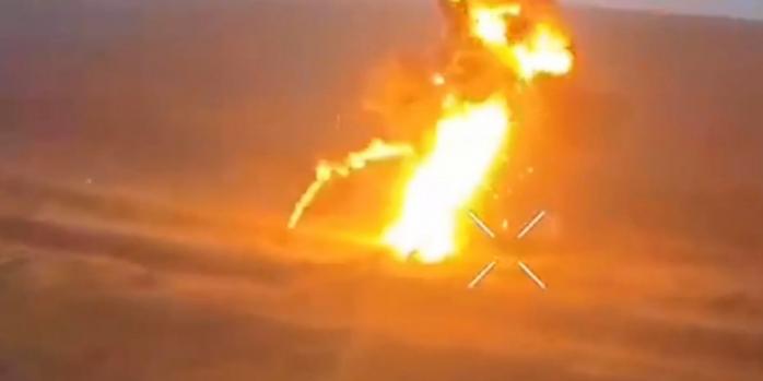 Уничтожение техники российских захватчиков, скриншот видео