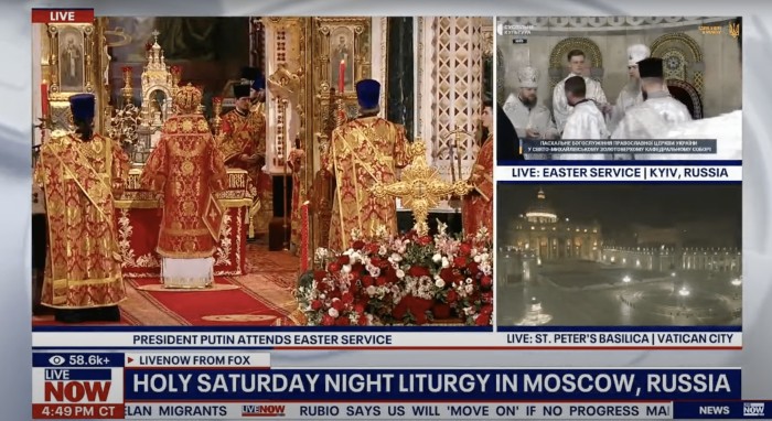 Кадр з великодньої трансляції FoxNews