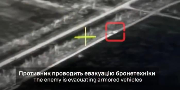 Уничтожение вражеской бронетехники, скриншот видео