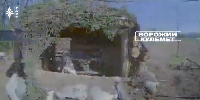 Уничтожение позиции российских захватчиков, скриншот видео