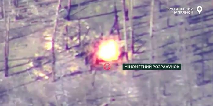 Уничтожение позиции российских захватчиков, скриншот видео