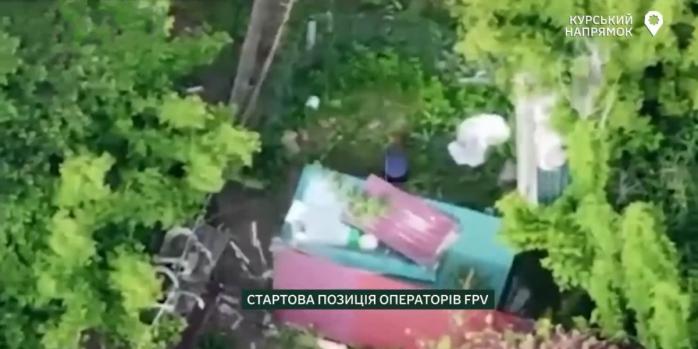 Знищення позиції російських загарбників, скріншот відео