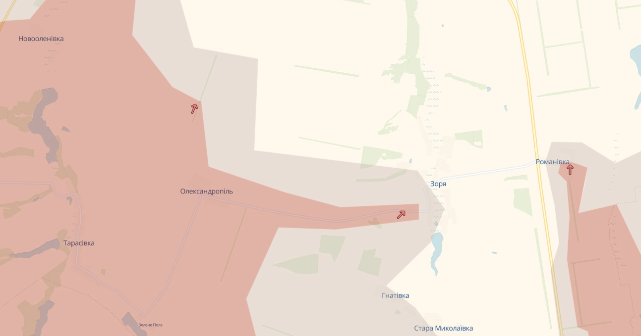 Російська армія просунулася біля трьох сіл. Карта: DeepState
