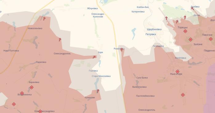 Російська армія просунулася біля трьох сіл. Карта: DeepState