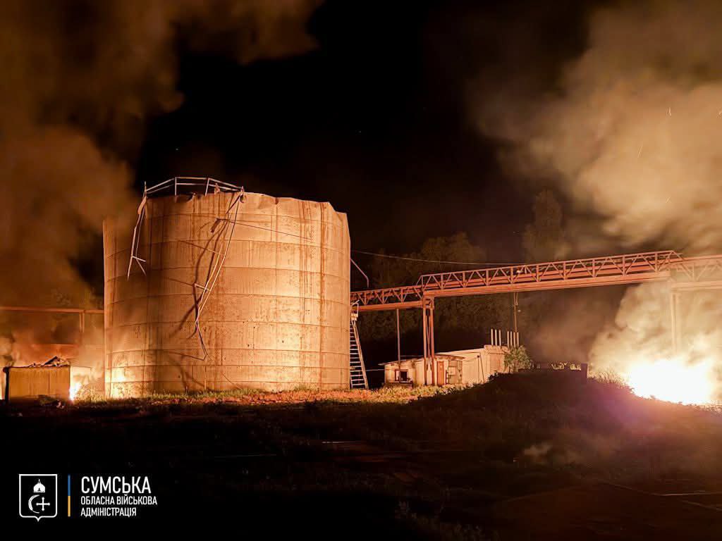 Атакований завод із виробництва біоетанолу. Фото: Сумська ОВА