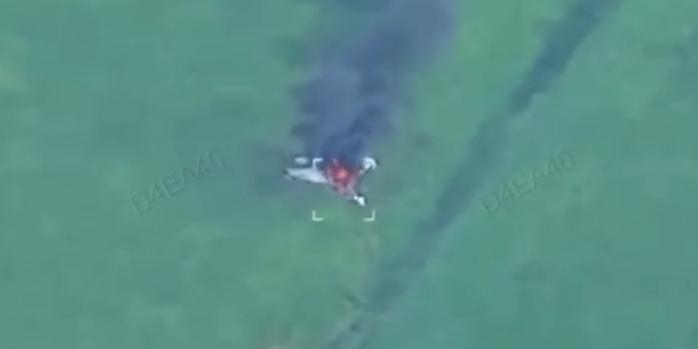 Сбитый российский самолет, скриншот видео