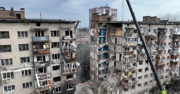 Руйнування у Києві. Фото: МВС