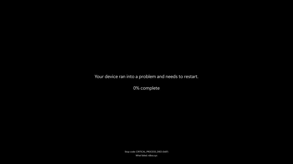 Новий BSOD, джерело: Microsoft