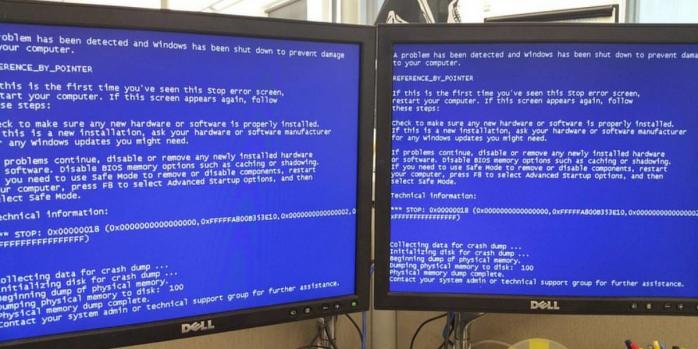 «Синий экран смерти» Windows, фото: Steven Perez / Flickr