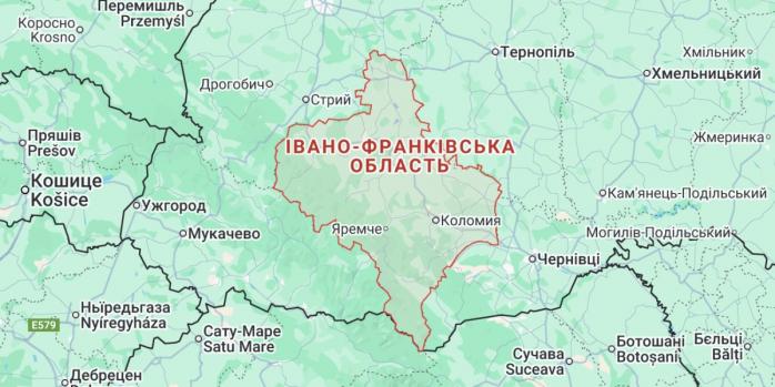 Рашисти масовано атакували Івано-Франківщину, карта: Google Maps