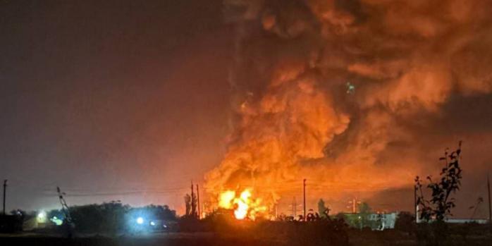 Последствия атаки дронов в Волгоградской области России, фото: Supernova+