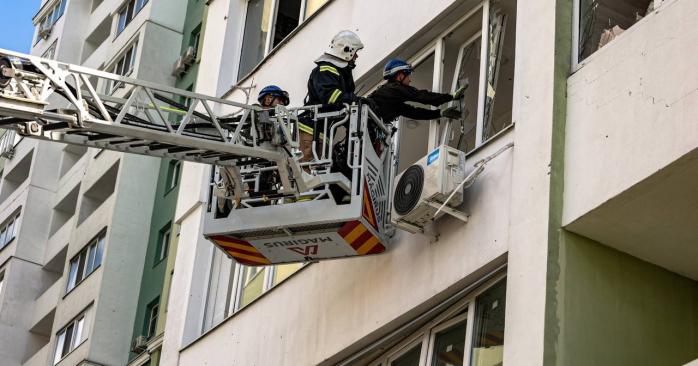 рф вдарила по Києву «Шахедами». Фото: 