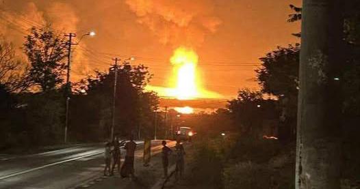 Пожар в Одесской области. Фото: соцсети