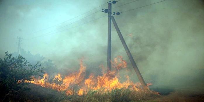 В Одесской области вспыхнул масштабный пожар сухой растительности, фото: ГСЧС