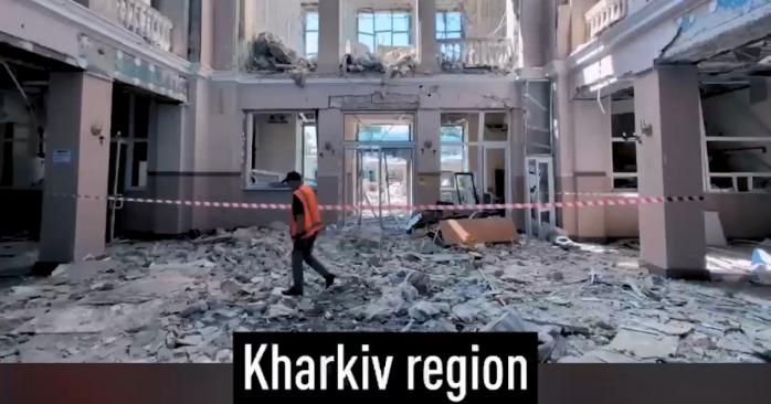 Последствия российских авиаударов по Украине, скриншот видео