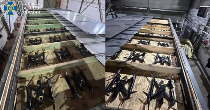 Дрони були заховані у дахах мисливських будиночків, фото: СБУ