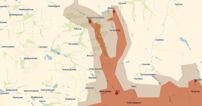 Ситуация в Добропольском направлении. Карта: DeepState