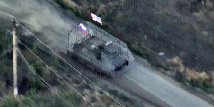 Техника российских захватчиков, скриншот видео
