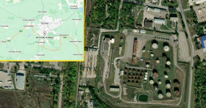 Выявлена ключевая нефтебаза оккупантов в Луганске. Фото: АТЭШ