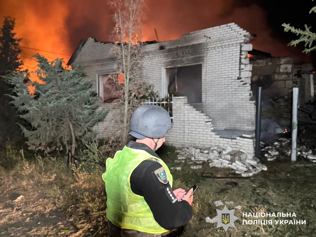 Руйнування в Охтирці. Фото: Нацполіція