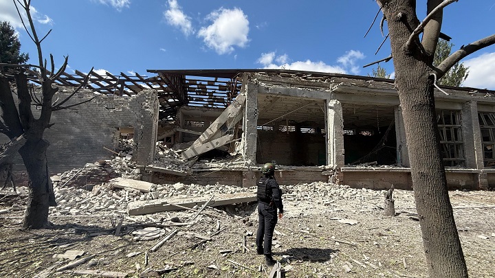 Наслідки обстрілу в Костянтинівці. Фото: Сергій Горбунов у Facebook