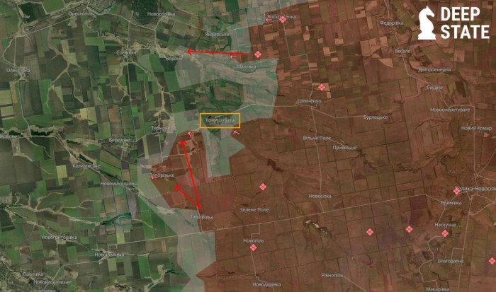 На Дніпропетровщині тривають активні бойові дії, карта: DeepState