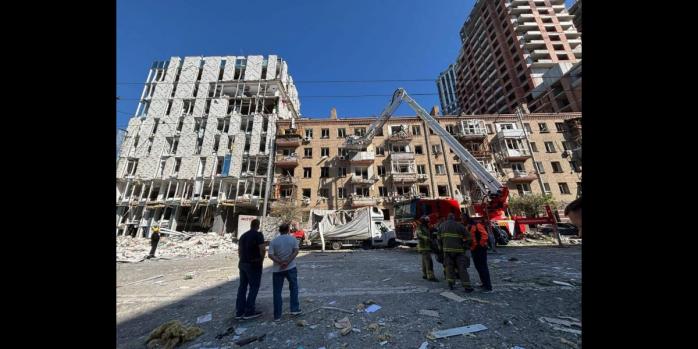 Последствия атаки на Киев 28 августа, фото: КМВА