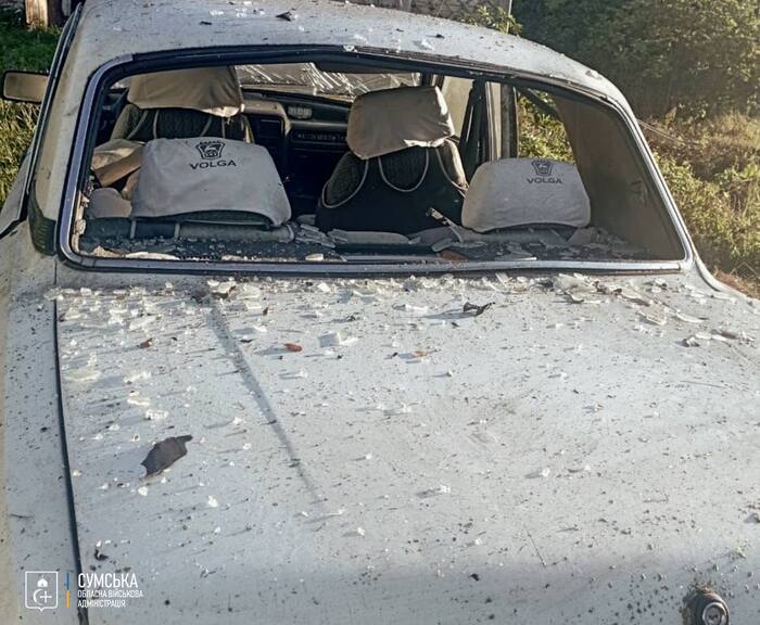 Наслідки ударів російських дронів на Сумщині, фото: Сумська ОВА
