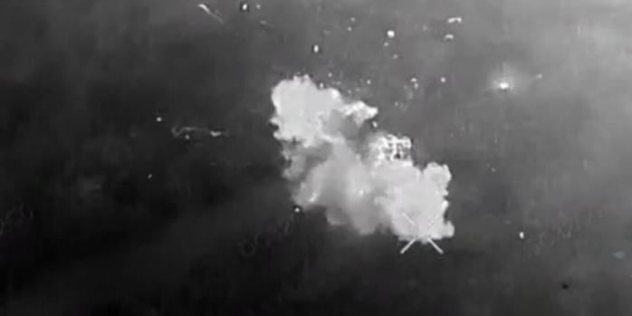 Уничтожение российской военной техники, скриншот видео