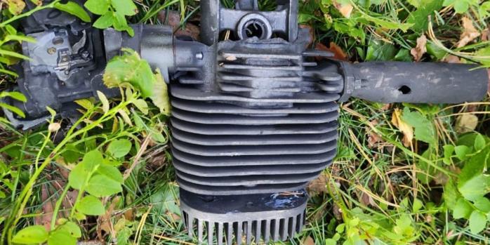 Обломки «шахеда» обнаружили работники ГП «Леса Украины» на Волыни, фото: «Полесский лесной офис»