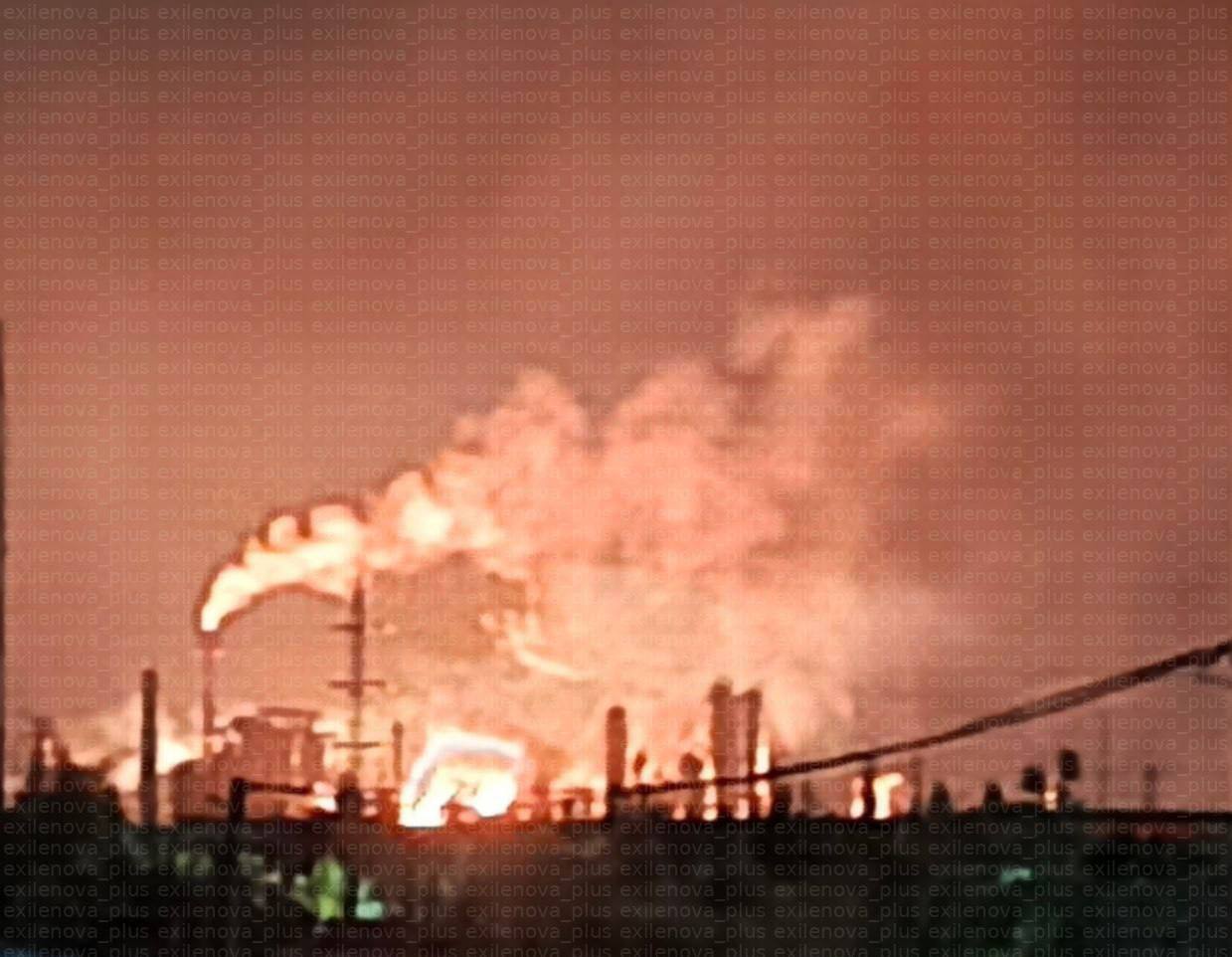 Рязанський НПЗ був атакований безпілотниками. Фото: соцмережі