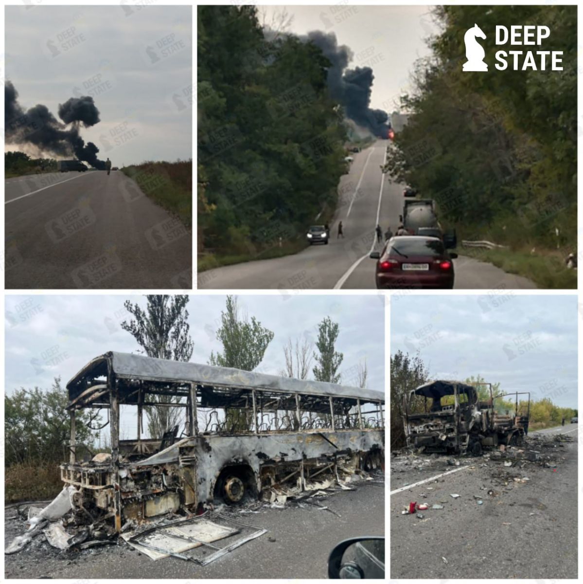 Російські атаки на трасі Слов'янськ-Ізюм, фото: DeepState